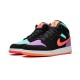 Nike Jordan 1 Mid Candy Black svart 554725-083 Menn Dame