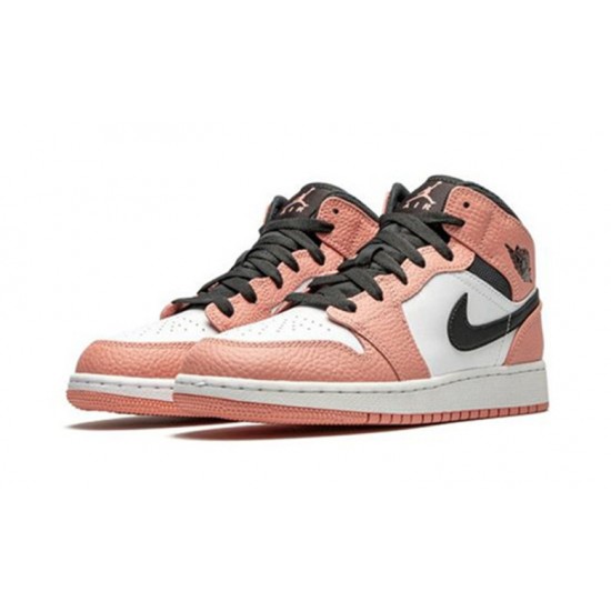 Nike Jordan 1 Mid Pink Quartz rosa Quartz 555112 603 Menn Dame