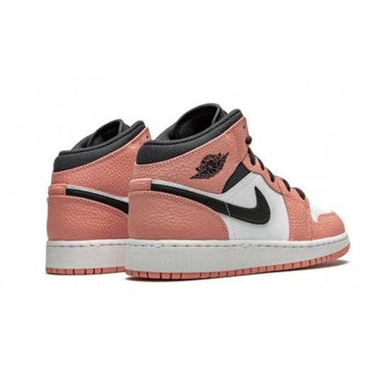 Nike Jordan 1 Mid Pink Quartz rosa Quartz 555112 603 Menn Dame