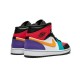 Nike Jordan 1 Mid “Multicolor” White hvit 554724 125 Menn Dame