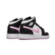 Nike Jordan 1 Mid White Black Light Arctic Pink White hvit 555112 103 Menn Dame