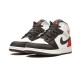 Nike Jordan 1 Mid White Red Black hvit BQ6931 100 Menn Dame