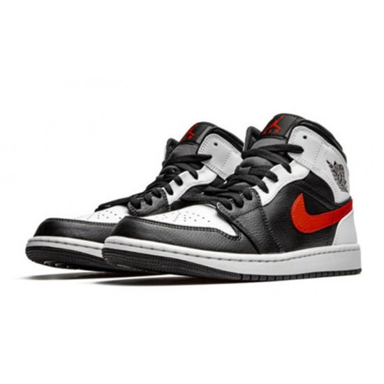 Nike Jordan 1 Mid Chile Red Black svart 554724 075 Menn Dame