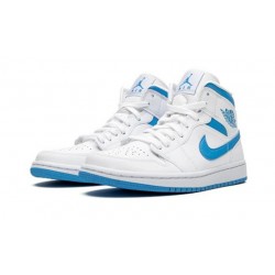 Nike Jordan 1 Mid Sail Light Blue UNIVERSITY BLUE blå BQ6472 114 Menn Dame