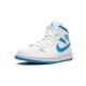 Nike Jordan 1 Mid Sail Light Blue UNIVERSITY BLUE blå BQ6472 114 Menn Dame