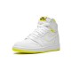 Nike Jordan 1 High First Class Flight WHITE hvit 575441 170 Menn Dame