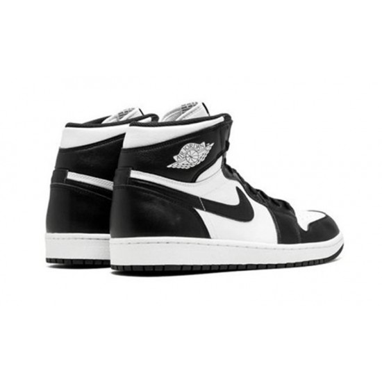 Nike Jordan 1 High Black White BLACK svart 555088 010 Menn Dame