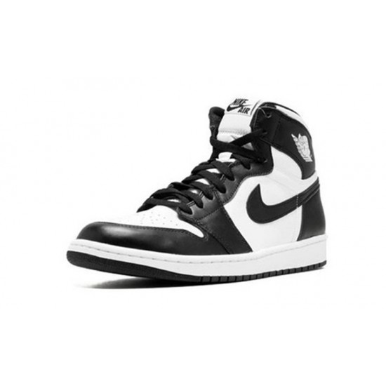 Nike Jordan 1 High Black White BLACK svart 555088 010 Menn Dame