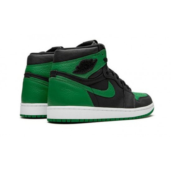 Nike Jordan 1 High Pine Green BLACK svart 555088 030 Menn Dame