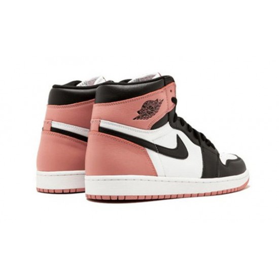 Nike Jordan 1 High OG Rust Pink WHITE hvit 861428 101 Menn Dame