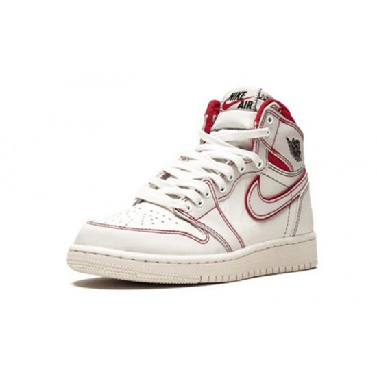 Nike Jordan 1 High Phantom Gym Red Sail 575441 160 Menn Dame