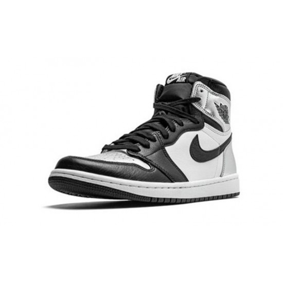 Nike Jordan 1 High Silver Toe BLACK svart CD0461 001 Menn Dame