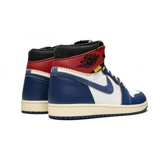 Nike Jordan 1 High Union &Storm Blue WHITE hvit BV1300 146 Menn Dame