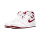 Nike Jordan 1 High Metallic Red WHITE hvit 555088 103 Menn Dame