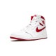 Nike Jordan 1 High Metallic Red WHITE hvit 555088 103 Menn Dame