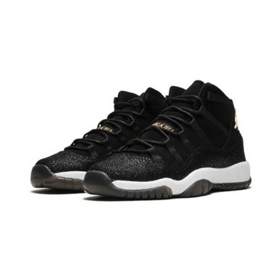 Nike Jordan 11 Heiress BLACK svart 852625 030 Menn Dame