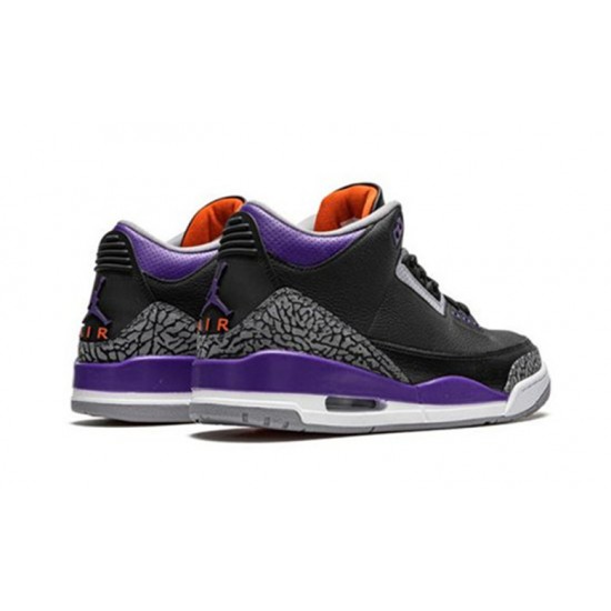 Nike Jordan 3 Court Purple Black Cement BLACK svart CT8532 050 Menn Dame