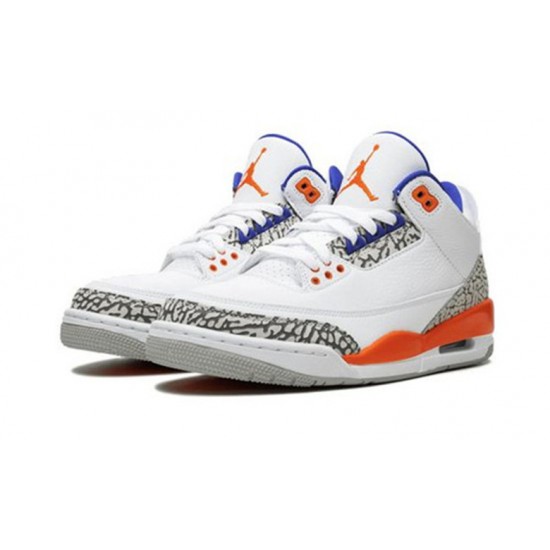 Nike Jordan 3 Knicks WHITE hvit 136064 148 Menn Dame