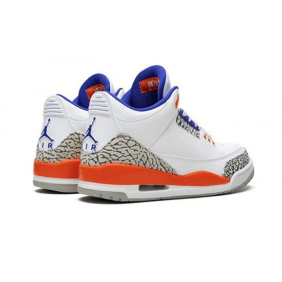 Nike Jordan 3 Knicks WHITE hvit 136064 148 Menn Dame