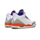 Nike Jordan 3 Knicks WHITE hvit 136064 148 Menn Dame