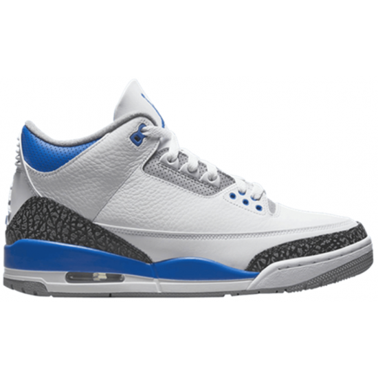 Nike Jordan 3 Retro Racer Blue White hvit CT8532 145 Menn Dame