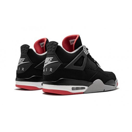 Nike Jordan 4 Bred BLACK svart 308497 060 Menn Dame