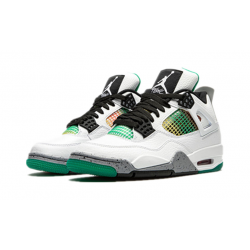 Nike Jordan 4 Rasta &Lucid Green WHITE hvit AQ9129 100 Menn Dame