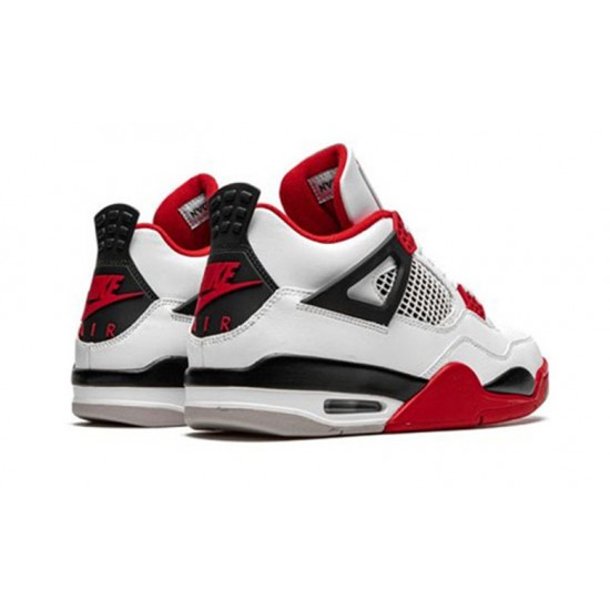 Nike Jordan 4 Fire Red WHITE hvit DC7770 160 Menn Dame