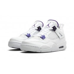 Nike Jordan 4 Retro Metallic Purple WHITE hvit 408452 115 Menn Dame