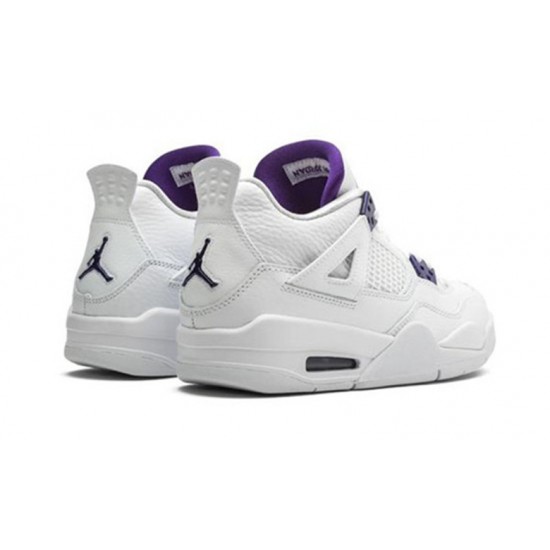 Nike Jordan 4 Retro Metallic Purple WHITE hvit 408452 115 Menn Dame