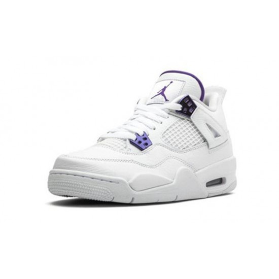 Nike Jordan 4 Retro Metallic Purple WHITE hvit 408452 115 Menn Dame