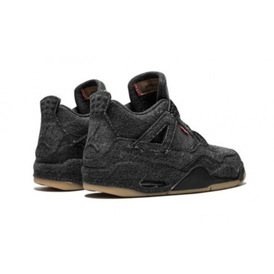 Nike Jordan 4 X Levis BLACK svart AO2571 001 Menn Dame