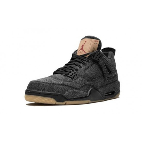 Nike Jordan 4 X Levis BLACK svart AO2571 001 Menn Dame