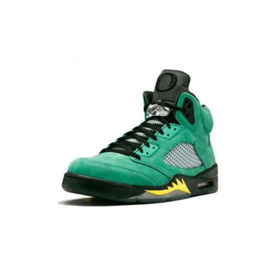 Nike Jordan 5 Retro Oregon Ducks BLACK svart 454803 535 Menn Dame