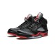 Nike Jordan 5 Satin Bred NOIR Noir 136027 006 Menn Dame