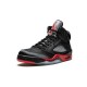 Nike Jordan 5 Satin Bred NOIR Noir 136027 006 Menn Dame