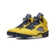 Nike Jordan 5 Michigan Amarillo CQ9541 704 Menn Dame