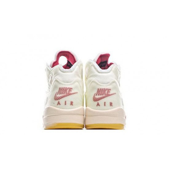 Nike Jordan 5 White Sail svart CT8480-100 Menn Dame