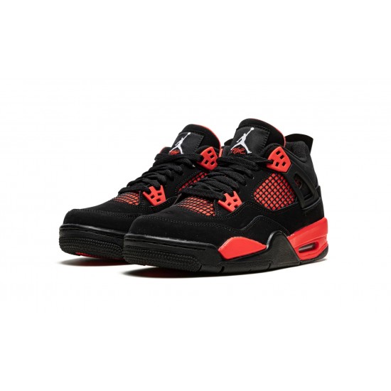 Nike Air Jordan 4 Retro Klasseskolen Red Thunder 408452-016 Sko